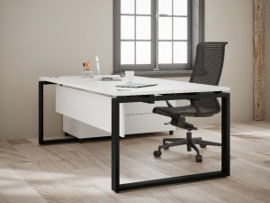 Prestige Desk with Black Loop Leg