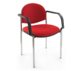 Atom Meeting Chair with Chrome or Black 4 Legged Frame