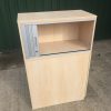 Maple Desk End Pedestal with Cupboard Top - Image 6