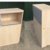 Maple Desk End Pedestal with Cupboard Top