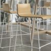 Moon High Stool with Wooden Seat - Image 5