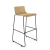 Moon High Stool with Wooden Seat