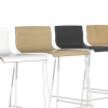 Moon High Stool with Wooden Seat - Image 2