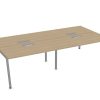 Nova A 4-Person Back to Back Desk with Cable Access Flap