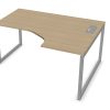 Nova O Crescent Desk with Cable Access Flap - Left & Right Hand Return Available - Image 2