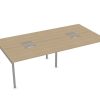 Nova U 4 Person Back to Back Desk with Cable Access Flap