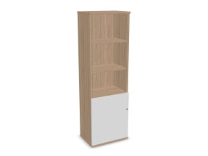 Single Door Cupboard with Bookcase Top - H1900mm