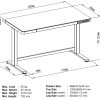 OFR Height Adjustable Smart Desk in White with Glass Top - Image 5
