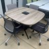 Used Square Meeting Table in Grey Wood Melamine Finish | L1200xH750mm