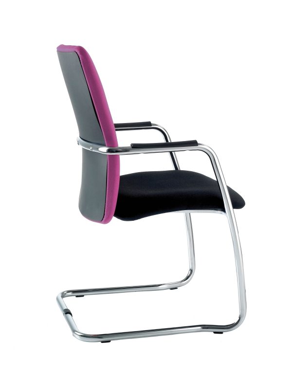 Breeze HB Meeting Chair with Black or Chrome Cantilever Frame - Image 3