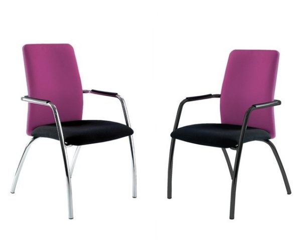 Breeze HB Meeting Chair with Black or chrome 4 Legged Frame