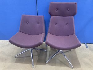 Swivel Lounge Chair with Chrome Base