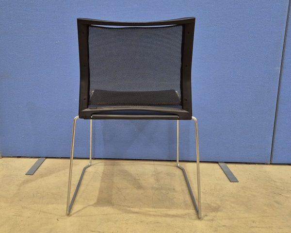 2 x Connection Mesh Back Meeting Chairs in Black - Image 4