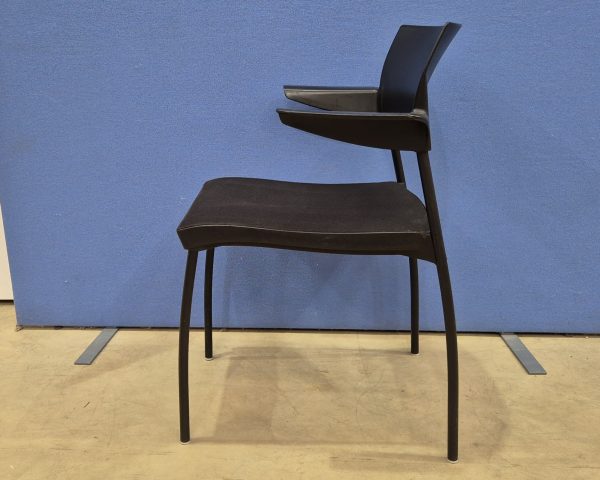 Kinnarps Meeting Chairs with Black Fabric Seat & Arms - Set of 4 - Image 3