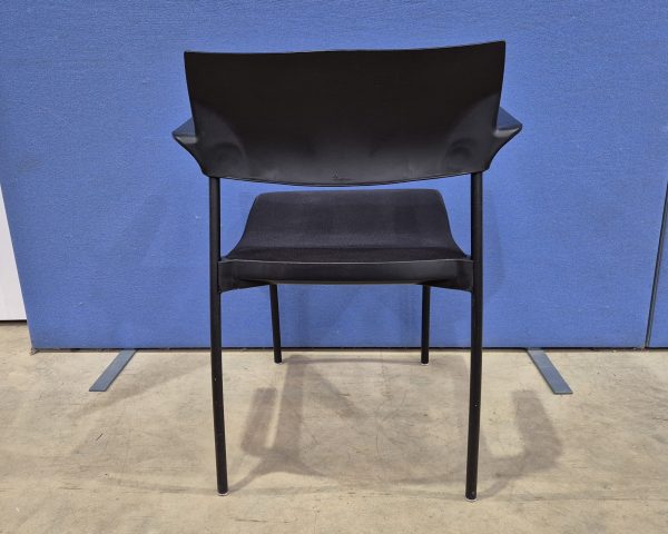 Kinnarps Meeting Chairs with Black Fabric Seat & Arms - Set of 4 - Image 4