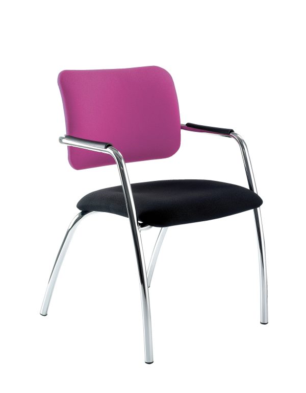 Breeze Meeting Chair with Black or Chrome 4 Legged Frame - Image 3
