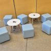 White Round Coffee Table with Power Module - Image 5