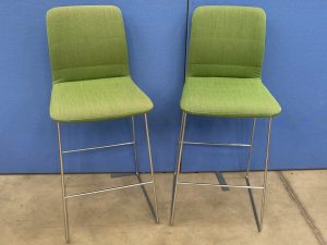 Boss Design Aaron Barstools in a Green Fabric - Pair
