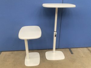 Height Adjustable Laptop Table in White