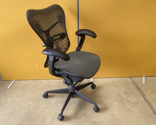 Herman Miller Mirra Chair - Grey Mesh - Multi Functional Arms