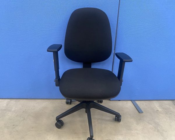 OFR High Back Ergonomic Chair in Black with Adj. Arms - Image 5