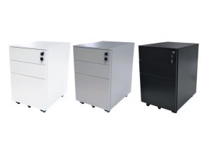 OFR 3 Drawer Metal Mobile Pedestal