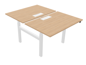 B-Active Electric Adjustable Desk - 2 Person - Cable Access Flap