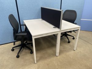 Haworth Height Adjustable Desk in White