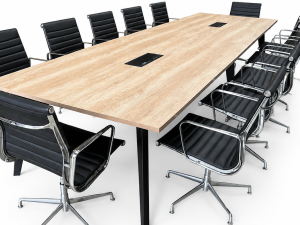 6 x Mobili Black Leather Swivel Meeting Chairs with Chrome Base | Used
